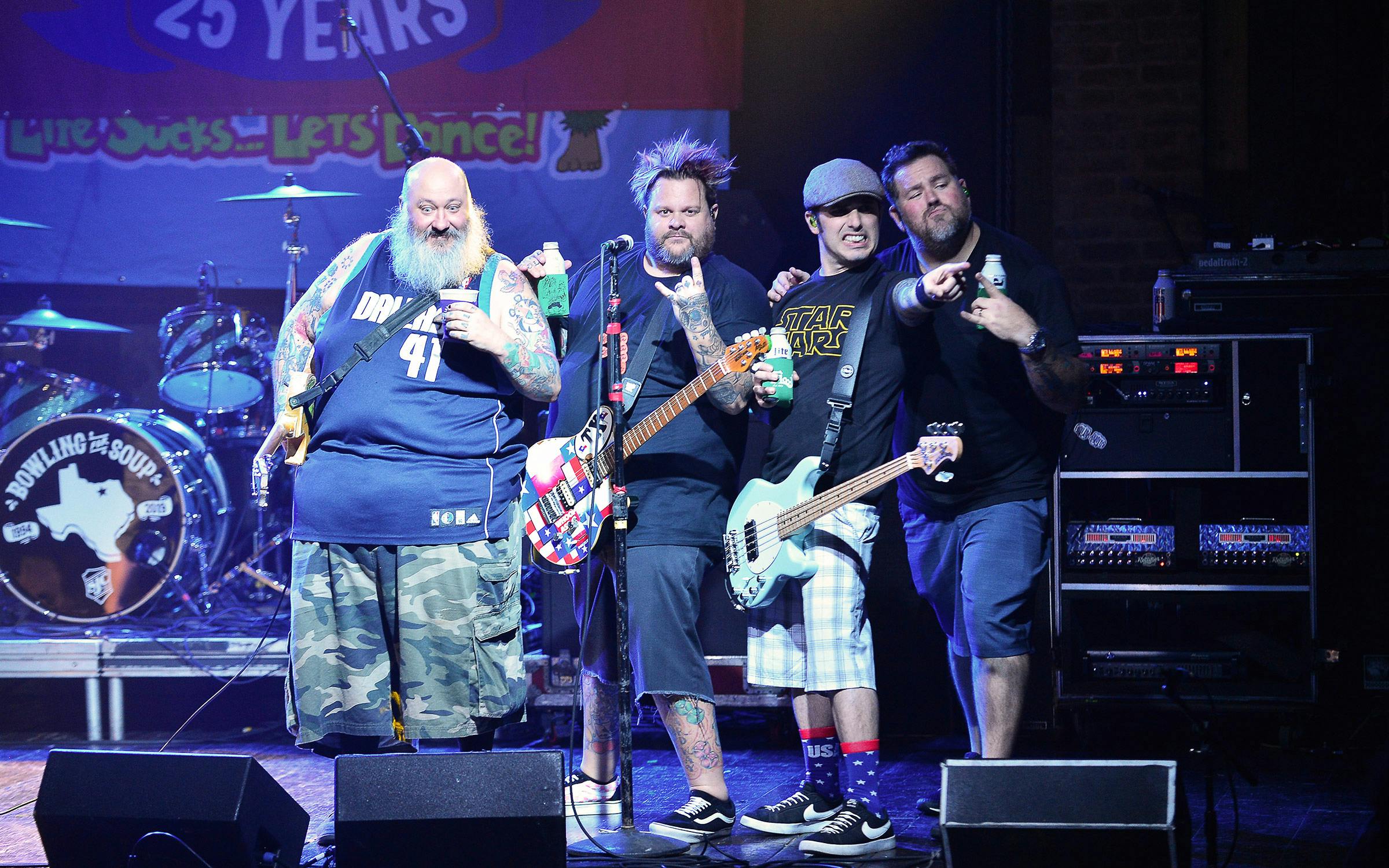 Bowling For Soup performing live on stage